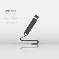 pencil notepad icon in flat style document write vector image