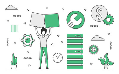 Server Administration & Hosting vector image