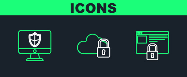 set line secure your site with https ssl vector image