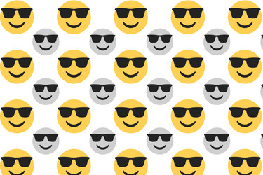 abstract smiling face with sunglasses pattern vector image