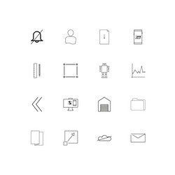 Web linear thin icons set outlined simple vector