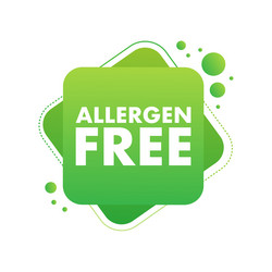 allergen free stamp round ribbon vector