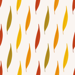 autumn seamless pattern with colorful willow vector image