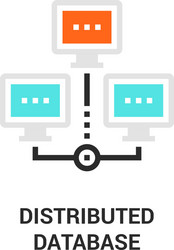 distributed database icon vector image