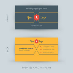 Minimalist Business Card Template Vector Image