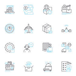 Speedy shipping linear icons set swift expedited vector