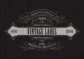 Elegant Vintage Label Vector Image