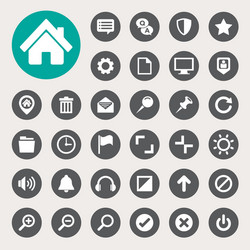 Menu Icon Set - Modern UI Elements vector image
