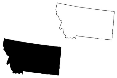 Montana Map Sketch Vector Image