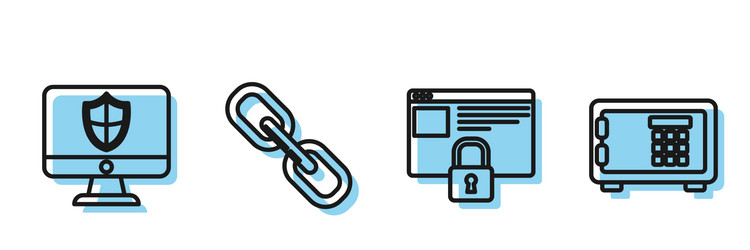 set line secure your site with https ssl vector image
