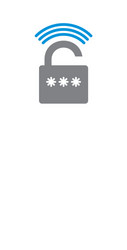 smart lock icon on background for graphic and web vector image