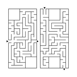 a set of two rectangular labyrinths simple flat vector image