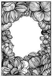 Floral frame botanical Royalty Free Vector Image