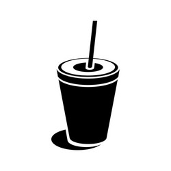 Stylized soda or cola in paper cup Royalty Free Vector Image