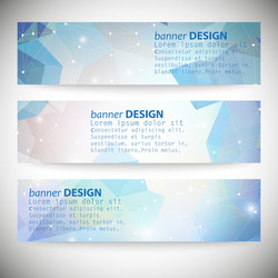 set with polygonal abstract shapes circles lines vector image