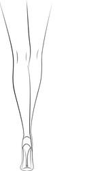 Woman legs back view vector