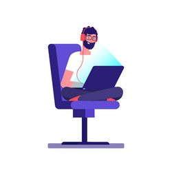 Young Programmer Coding vector image