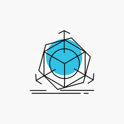3d change correction modification object line icon vector image