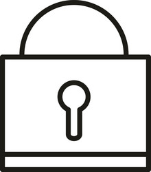 User interface padlock security data linear style vector