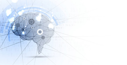 artificial intelligence technology web background vector image