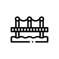 piercing icon thin linear style design isolated vector image