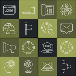 set line share create account screen envelope vector image