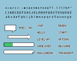 set of retro game 8 bit line pixel speech bubble vector