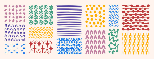 abstract pattern backgrounds and sketch dots vector image