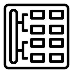 algorithm showing data structure with connecting vector image