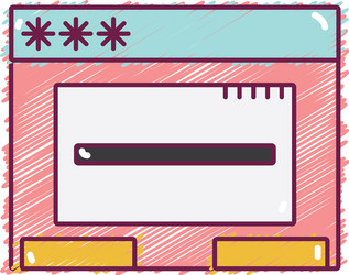 window web technology element design vector image
