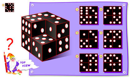 logic puzzle game for kids need to find correct vector image