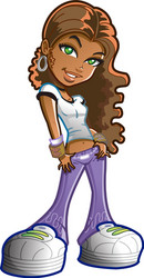 Girl rapper Royalty Free Vector Image - VectorStock