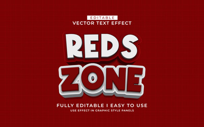 3d editable text effect typography style template vector image