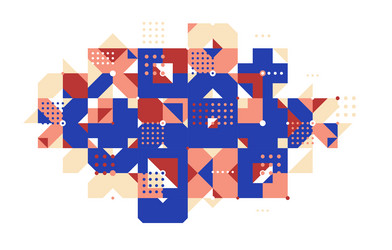 abstract geometric background modular tiling vector image