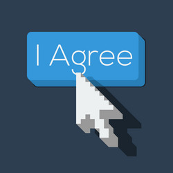 Agree Button with Cursor vector image
