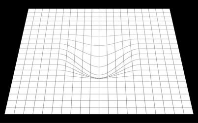 bent grid in perspective 3d mesh with convex vector image