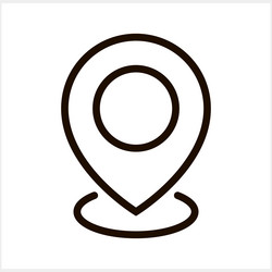 map pointer icon isolated gps location symbol vector image