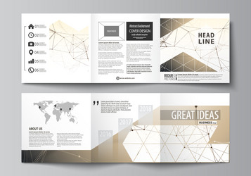 Modern Tri-Fold Business Brochure vector image