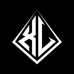 xv logo letters monogram with prisma shape design vector image
