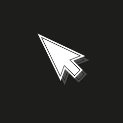 mouse cursor symbol - arrow click pointer vector image