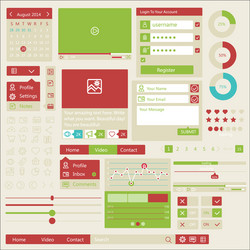 user interface flat design elements vector image