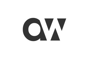 aw creative geometric initial based modern Vector Image