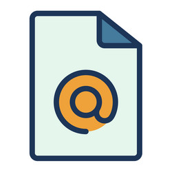 document attachment email file single isolated vector image
