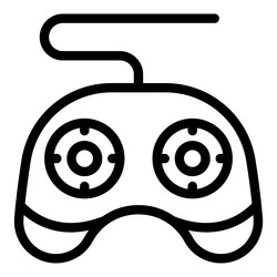gaming input device icon outline joystick vector image