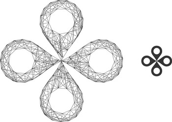 web mesh quadrocopter icon vector image