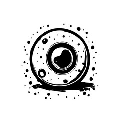 abstract monochrome circular design with dynamic vector image