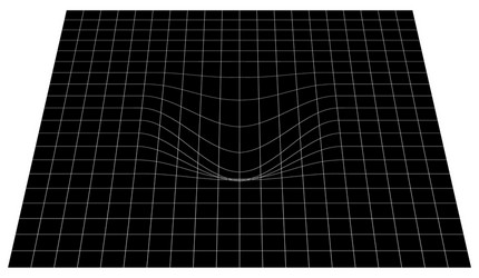 bent grid in perspective 3d mesh with convex vector image