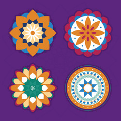 Rangolis icon set Royalty Free Vector Image - VectorStock