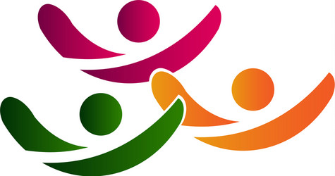 Isolated teamwork logo Royalty Free Vector Image