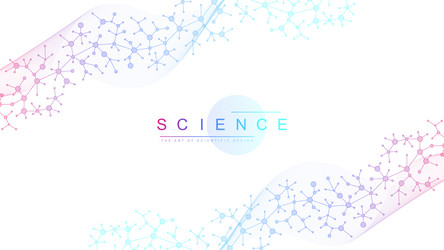 molecular abstract structure background vector image